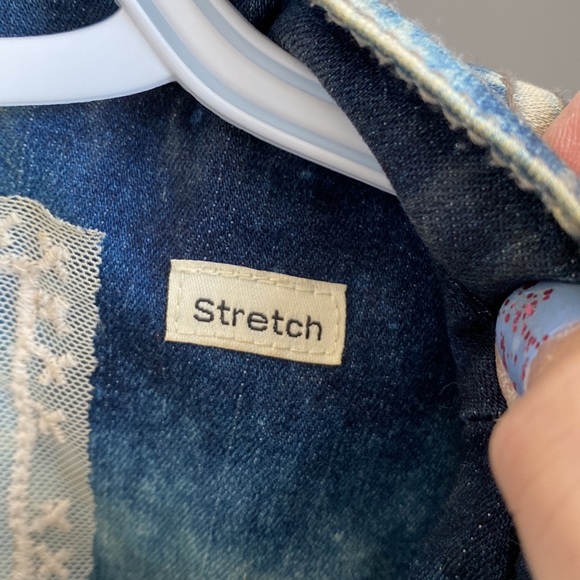 Fantastic retro acid wash or tie dye look guess short sleeve jean jacket size L - Picture 4 of 16